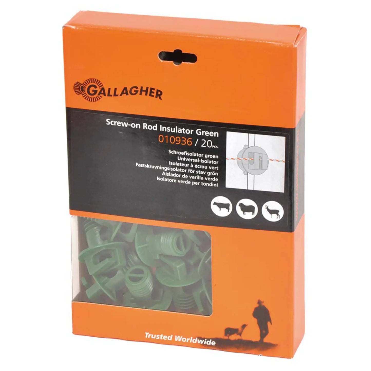 Universal-Schraubisolator grün ø8,5 bis 13mm pfhal 20 Stück