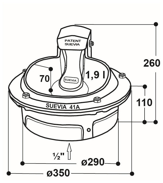 Zungenventil-Becken Modell 41A