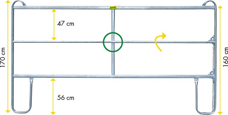 Panel-3, Höhe 1,70 m
