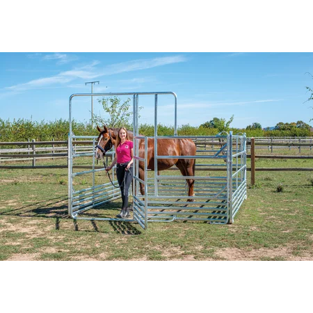 Sicherheits-Pferde-Panel mit Tor und Fressgitter