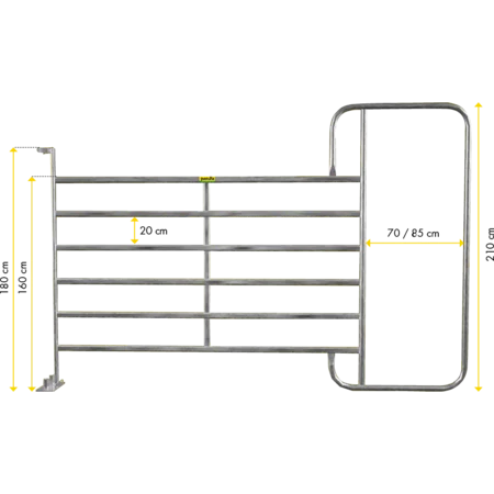 Panel 6 Standard mit Rahmen - 6 Querstreben