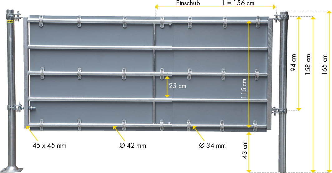 Abtrennung leicht, geschlossen