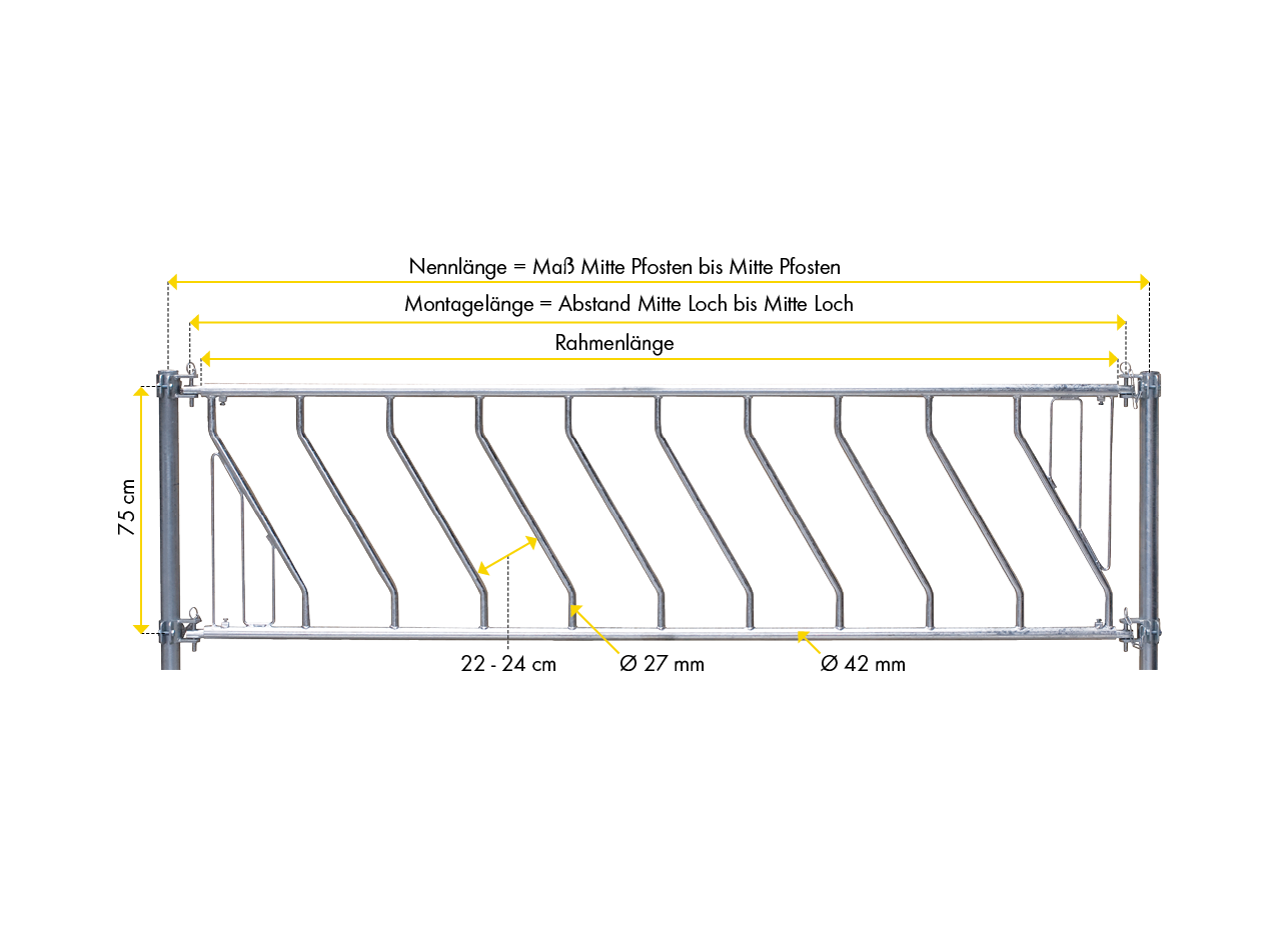 Kälber-Schrägfressgitter