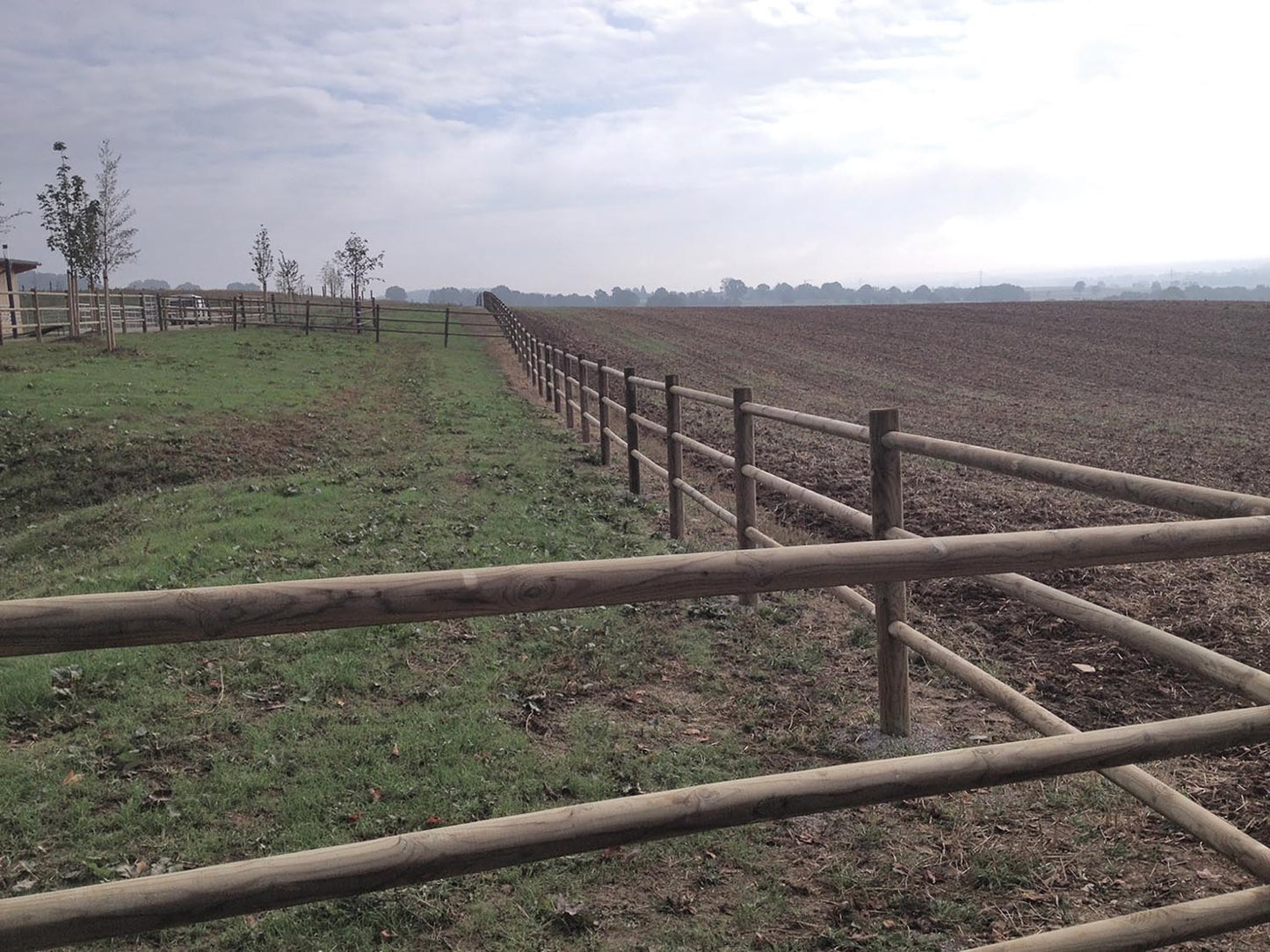 Rundholz-Querriegel für Zaunsystem Oxford