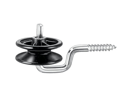 Eckrollenisolator, drehbar, Holzgewinde