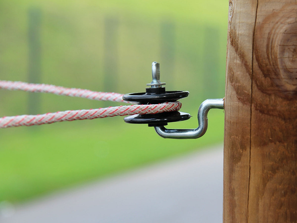 Eckrollenisolator, drehbar, Holzgewinde