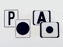 Bahnbuchstaben-Aufkleber