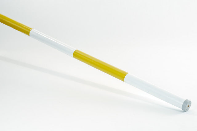 Hindernisstangen aus Holz, gelb/weiß