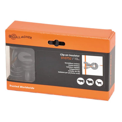 Doppelklipp-Isolator für Federstahlpfahl oval 10 Stück