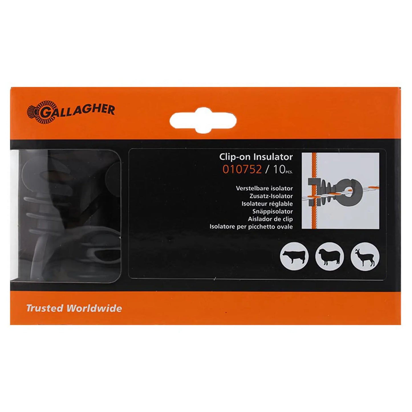 Doppelklipp-Isolator für Federstahlpfahl oval 10 Stück