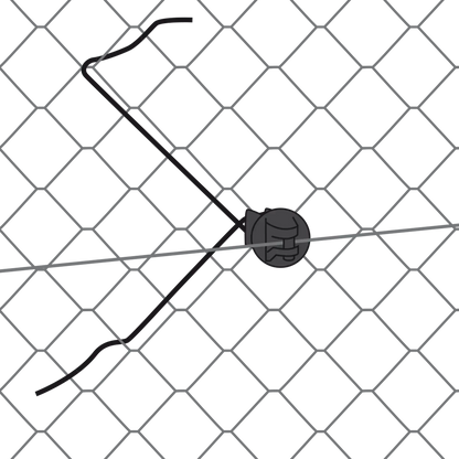 Abstand-Isolator für Maschendraht schwarz 25 Stück