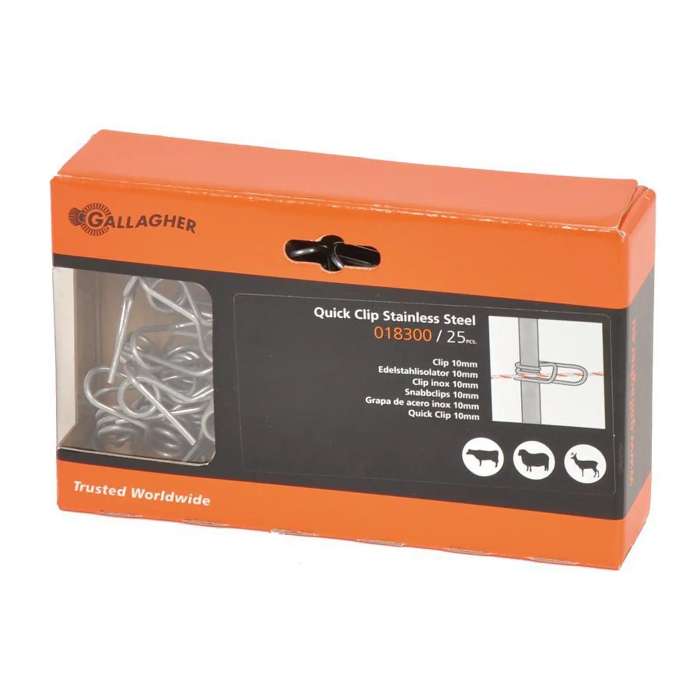 Clip für Glasfiberpfahl 10 mm 25 Stück