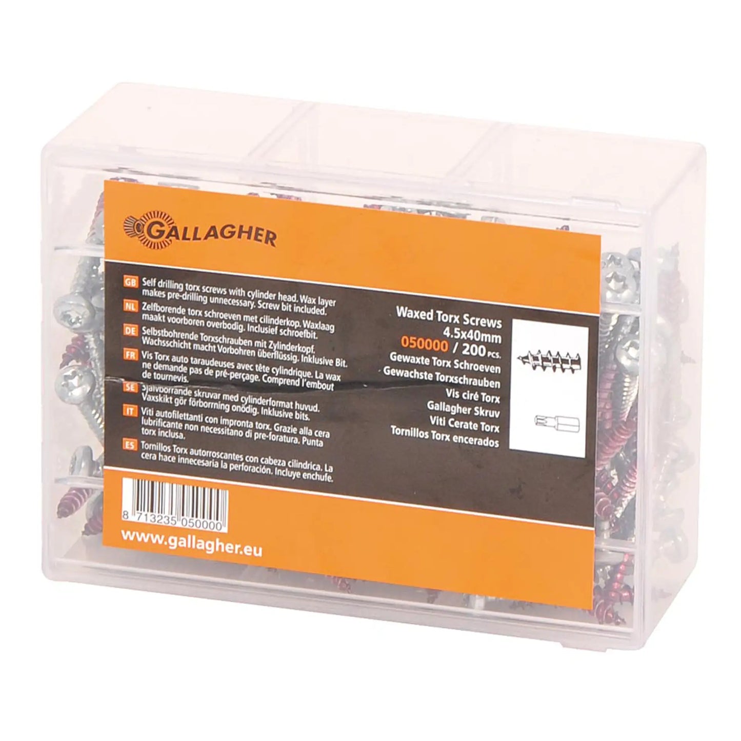 Gallagher Schrauben 4,5 x 40 T25 200 Stück