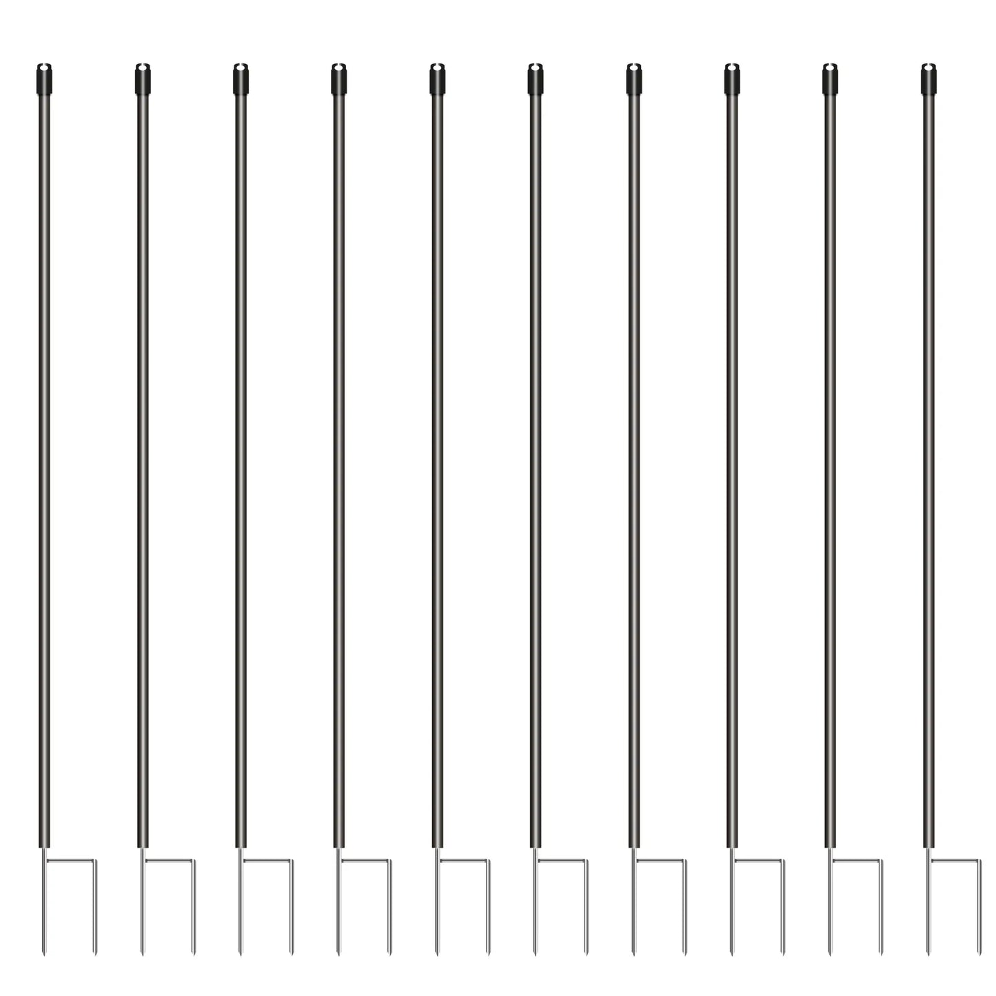 Kunststoffpfahl 19 mm schwarz 10 Stück