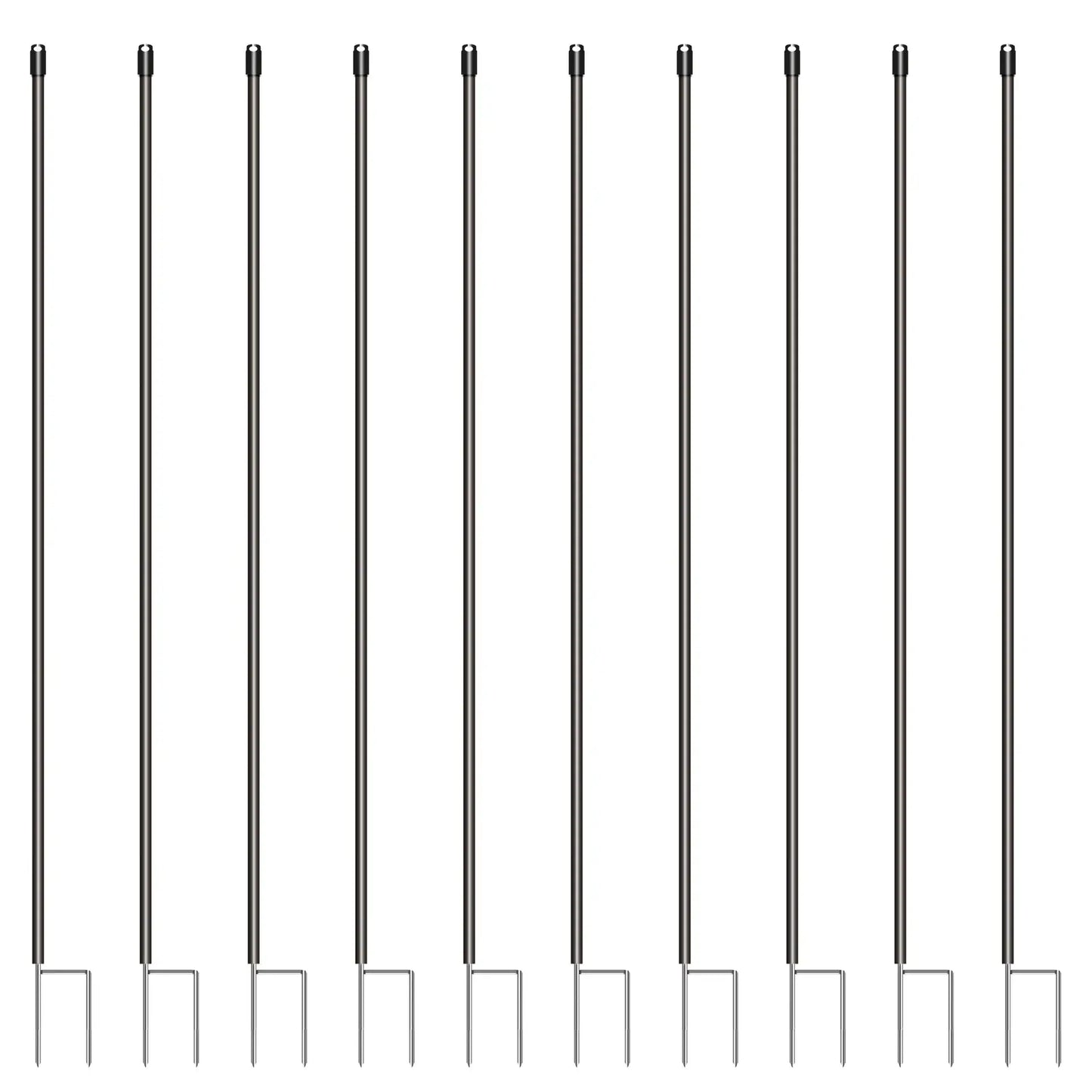 Kunststoffpfahl 19 mm schwarz 10 Stück