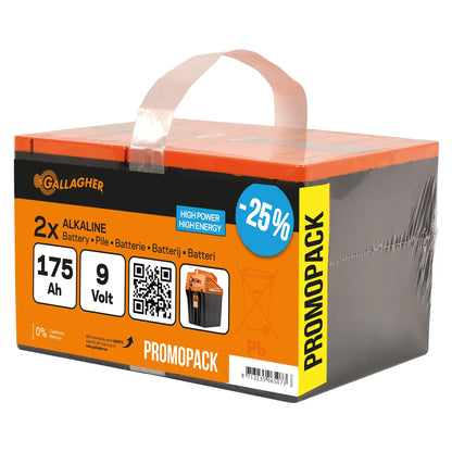 Duopack Alkaline Batterie 2x 9V/175Ah - 190 x 125 x 160 mm