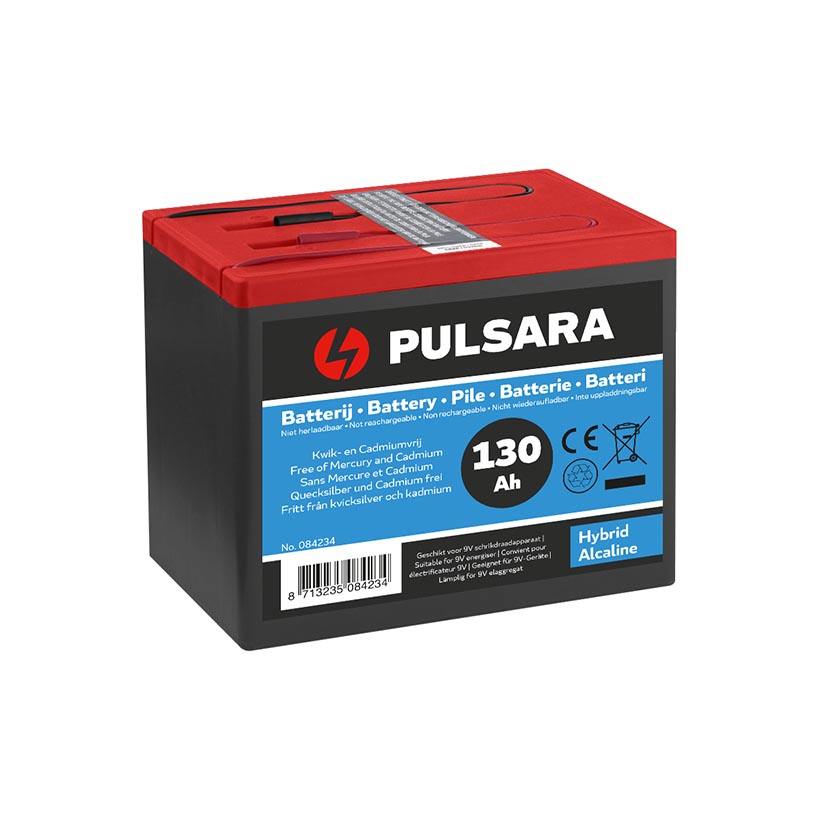 Pulsara Hybrid-Alkali-Batterie 9V/130Ah kleine Box