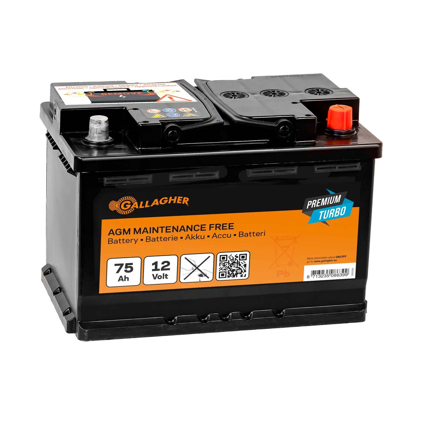 Weidezaunakku 12V Premium Turbo AGM