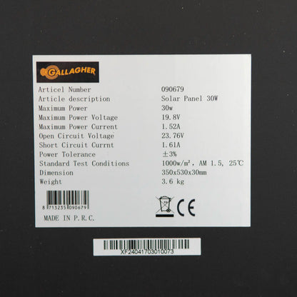 Solarmodul 30W inkl. Regler