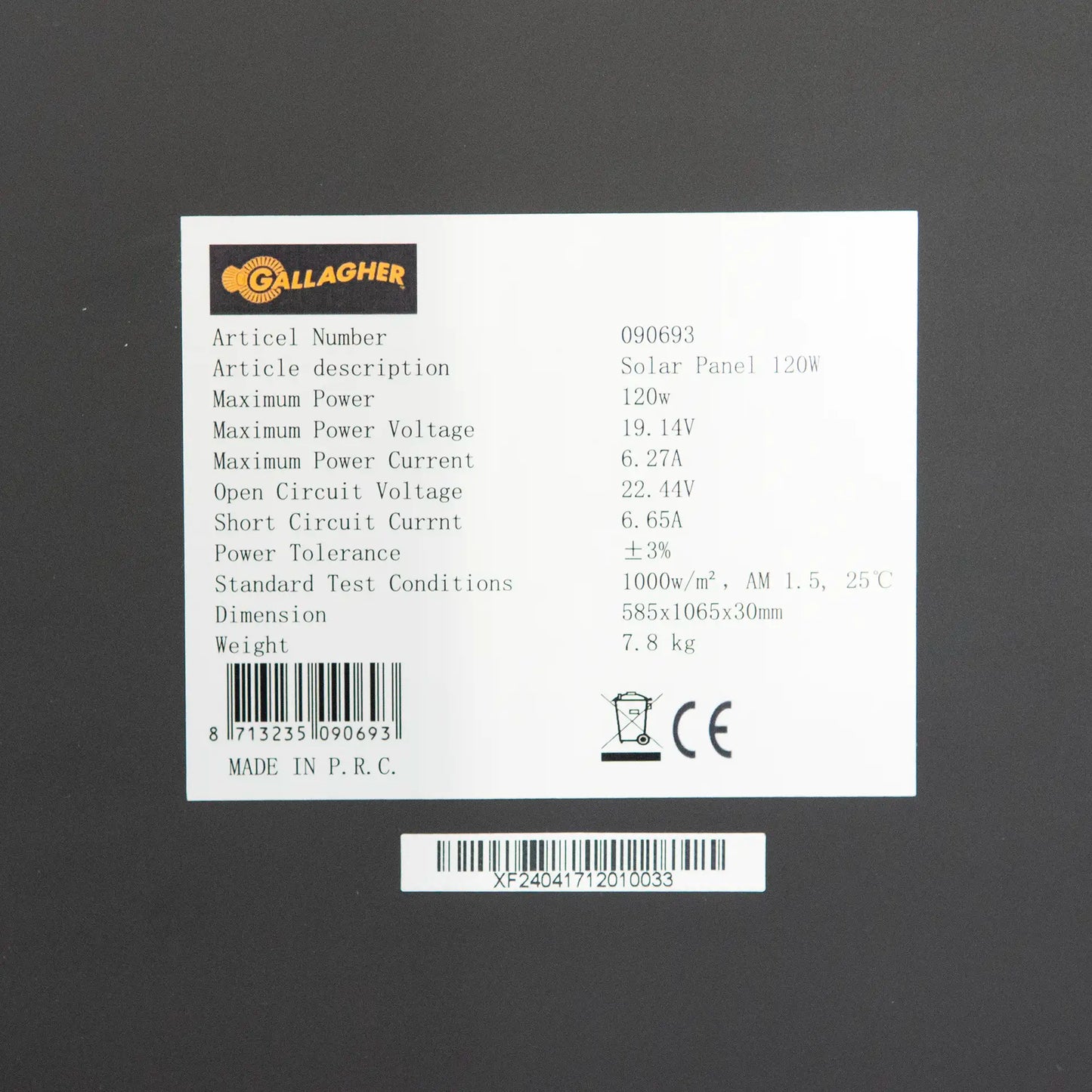 Solarmodul 120W inkl. Regler