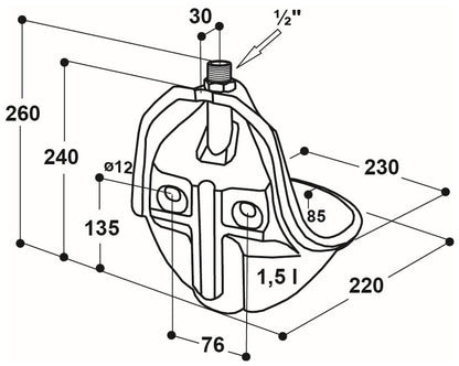 Rohrventil-Becken Mod. 20