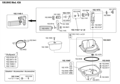 Schwimmerbecken Mod. 43A heizbar