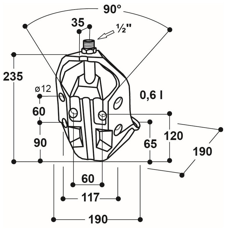 Rohrventil-Becken Mod. 370