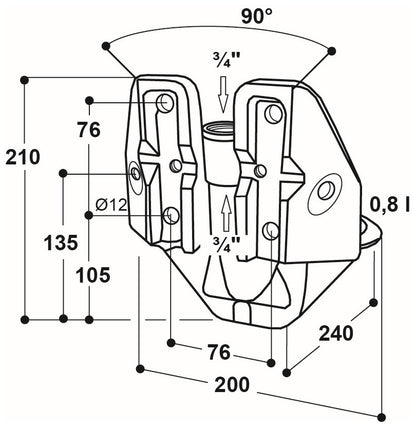 Rohrventil-Becken Modell 375