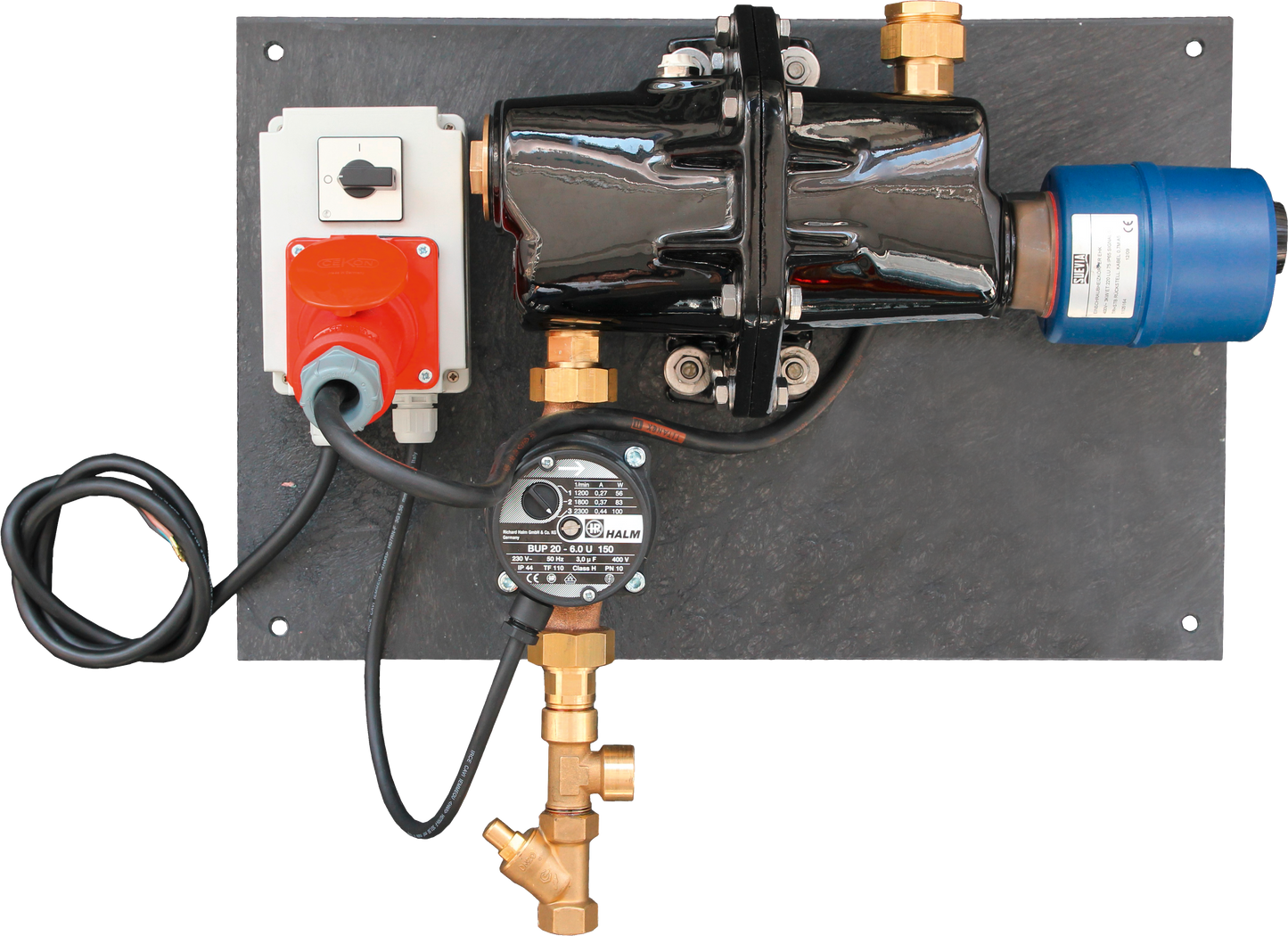 Umlaufheizsystem mit 93 W Pumpe