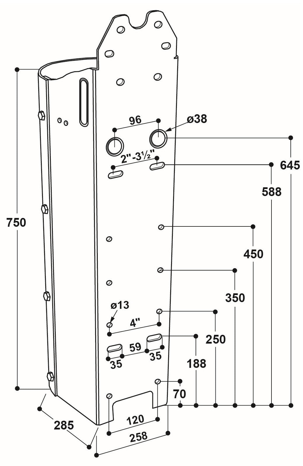 Stahlständer für Modell 25R