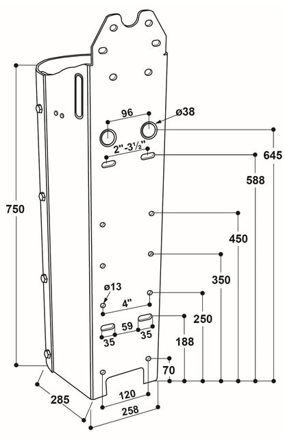 Stahlständer für Modell 25R