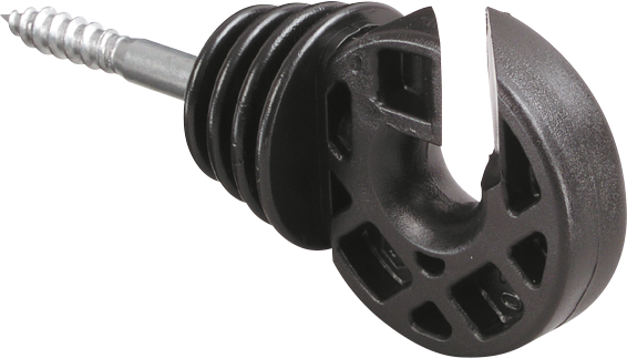 Profi-Ringisolator mit Holzgewinde, mit breitem Schlitz f.Seil (25 Stück / Pack)