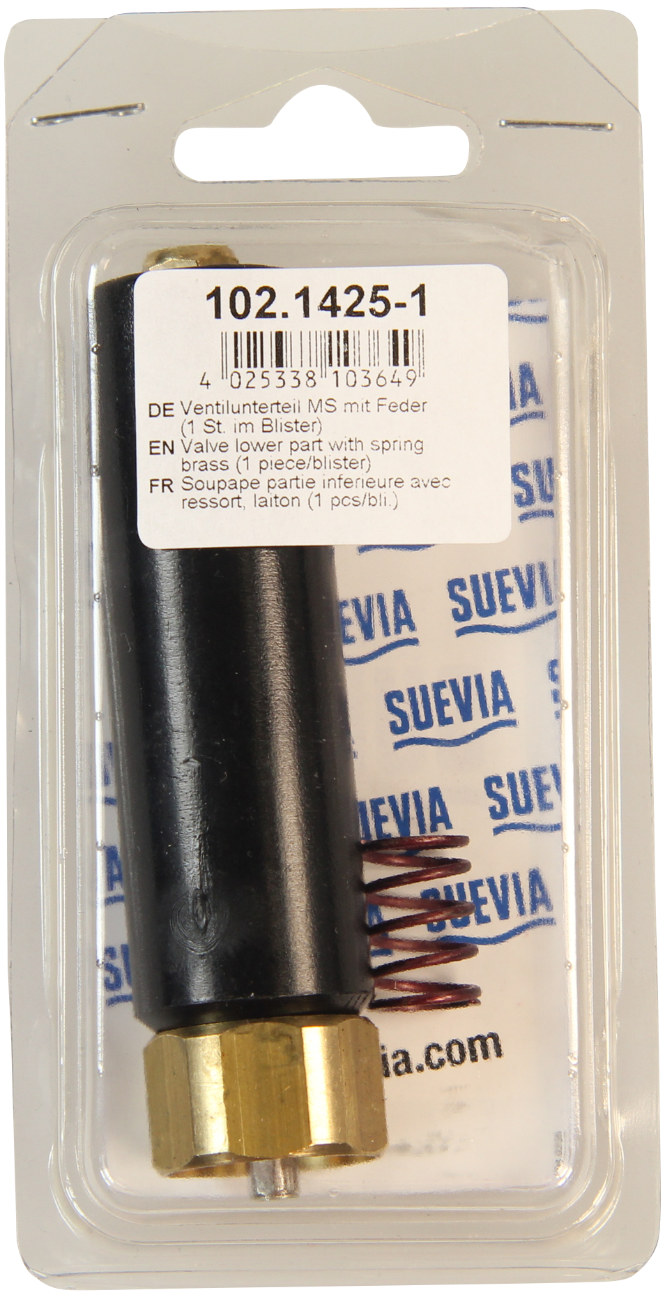 Ventilunterteil mit Feder Suevia Messing Ventil