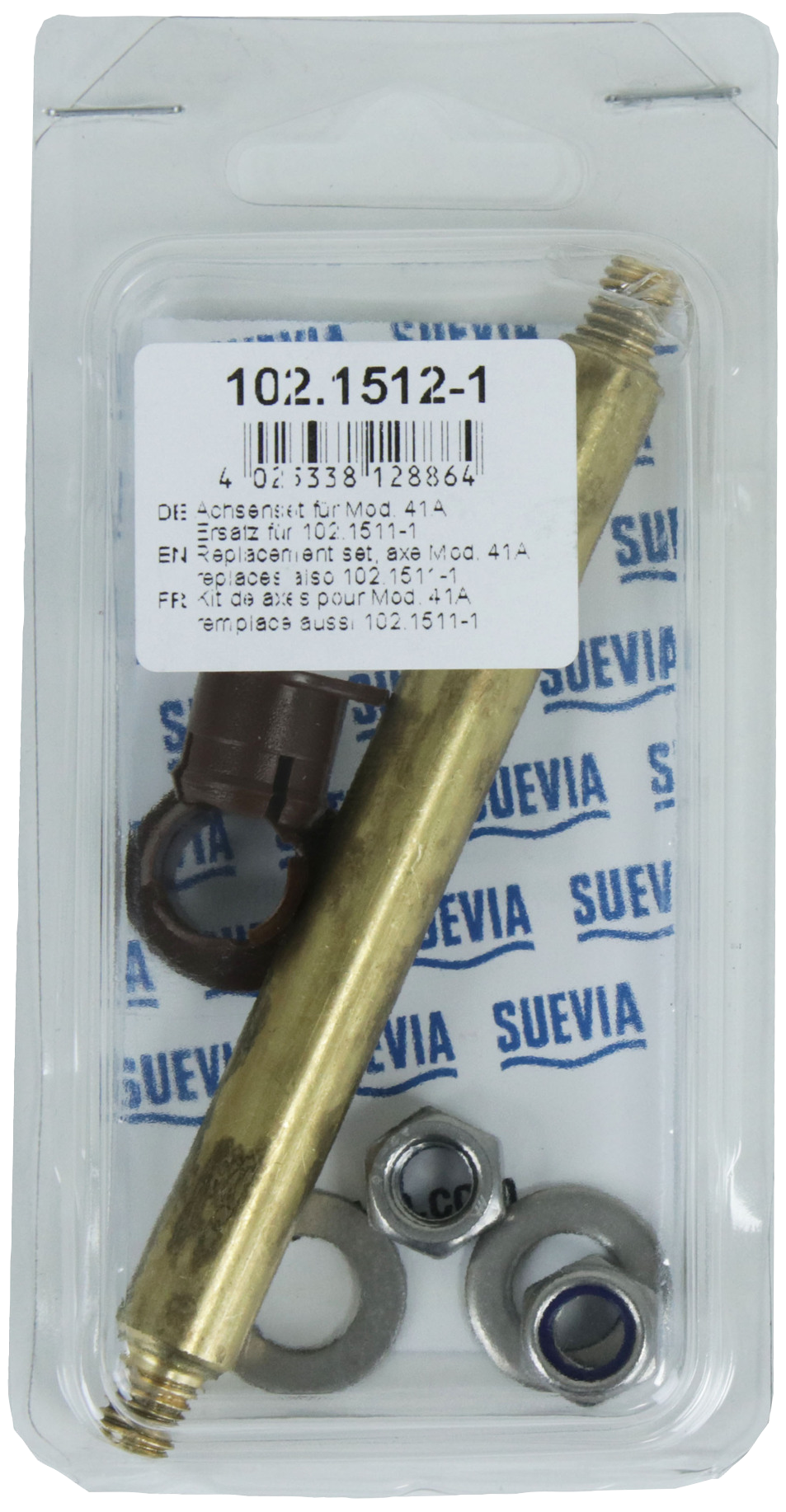 Achsenset für Schwimmerventil-Becken 41A Achse mit 2 Scheiben und Muttern (Servicepack 1 St./Pack)