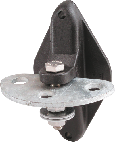 Torgriffisolator 3-fach, Kunststoff, vz. Platte mit 3 Anschlüssen (4 Stück/Pack)