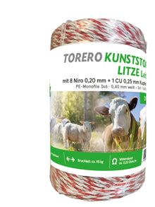 Torero Kunststofflitze 1000m weiß/rot