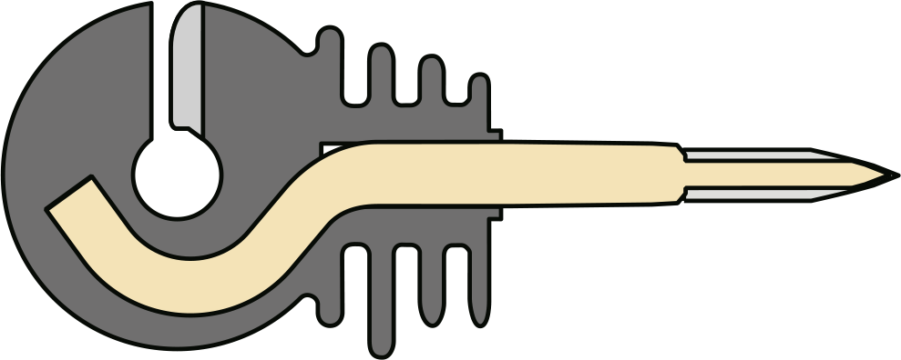 Ringisolator mit durchgehender Stütze mit Holzgewinde