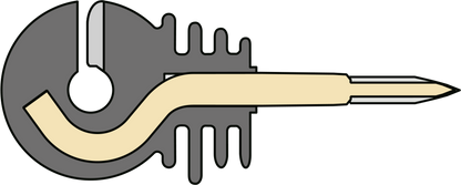 Ringisolator mit durchgehender Stütze mit Holzgewinde