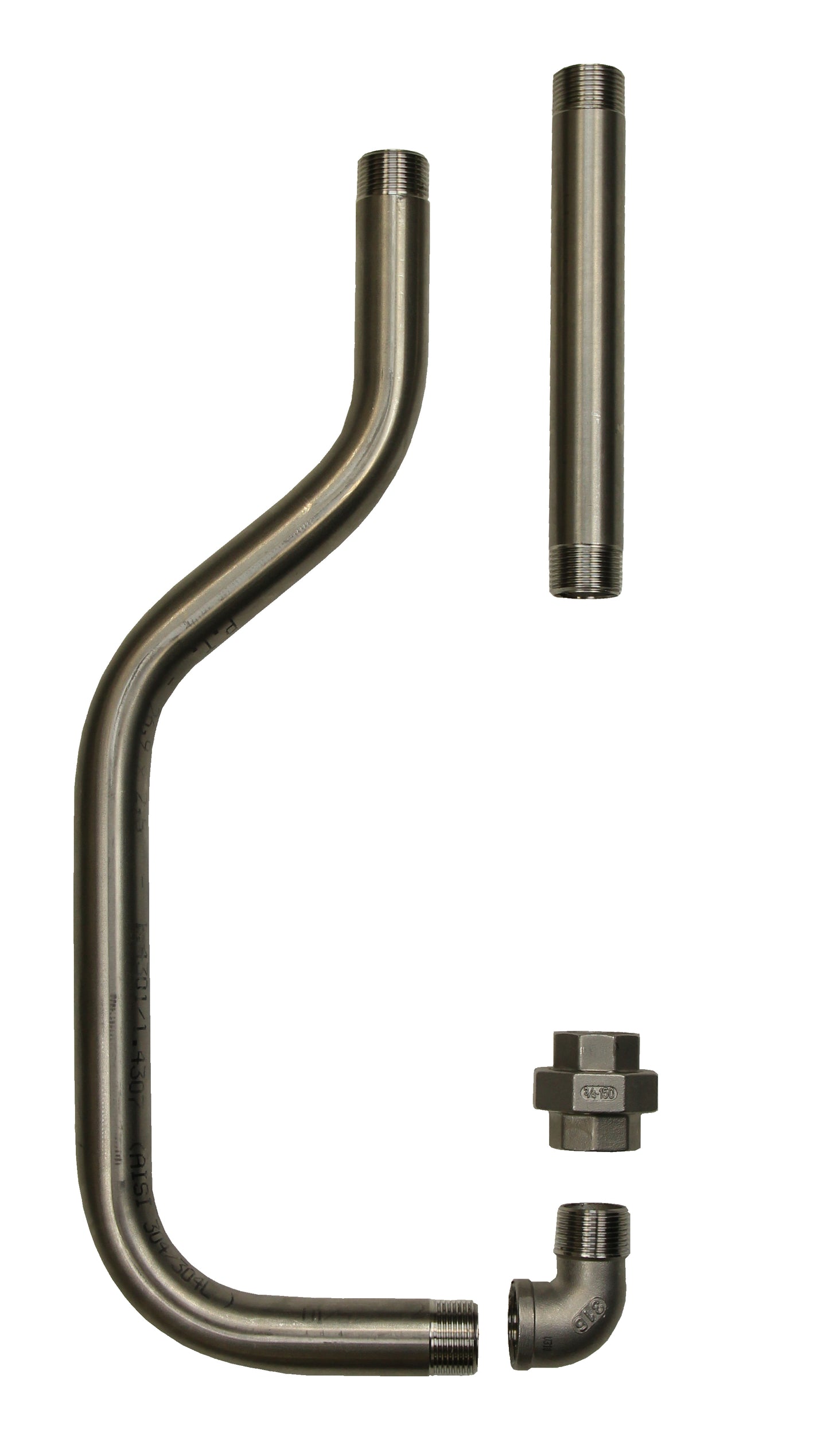 Ringleitungs-Anschluss-Set 3/4" für Mod. 46, Anschluss von oben aus Edelstahl