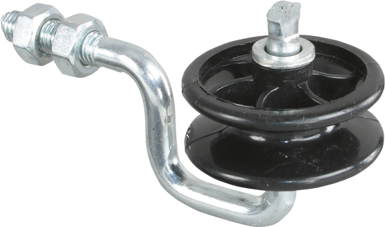 Eckrolle für Metallpfähle, mit metr. Gewinde M8 (6 Stück / Pack)