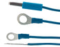 Erdanschlusskabel blau Öse/Stecker
