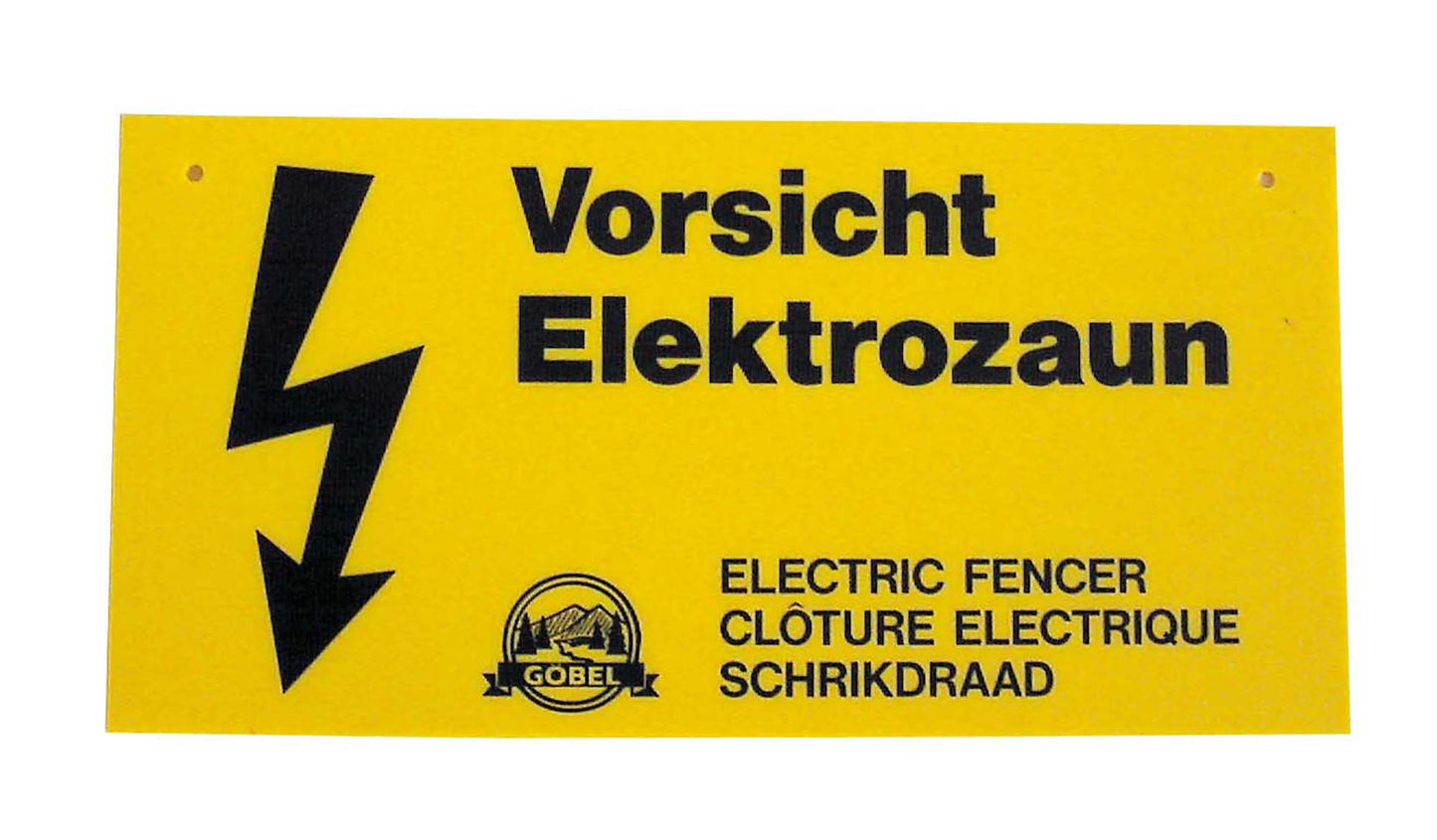 Warnschild "Elektrozaun"