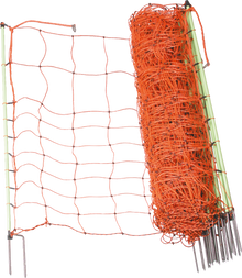 Elektrozaunnetz Ernteschutz, 65 cm hoch mit Doppelspitze, 50 m