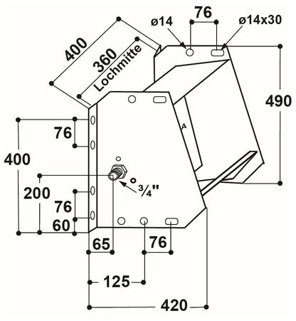 Trogtränke mit Schwimmerventil