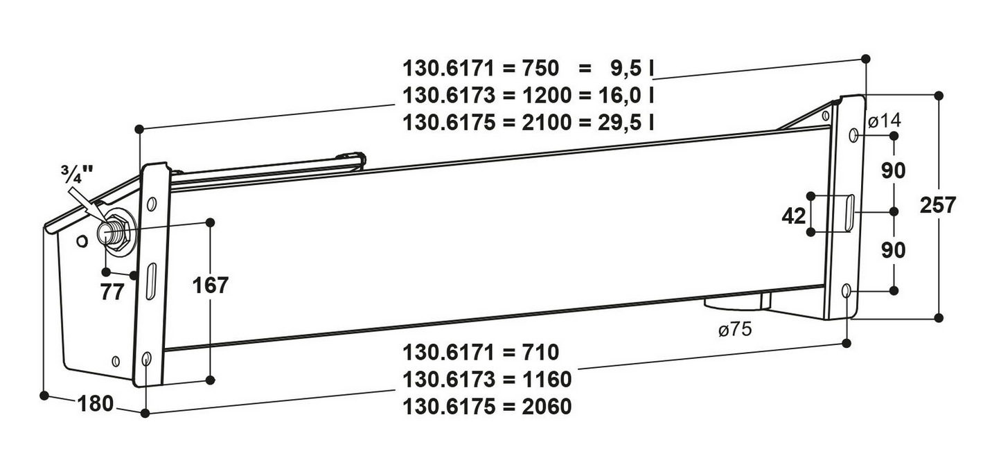 Tränketrog für Schafe und Ziegen