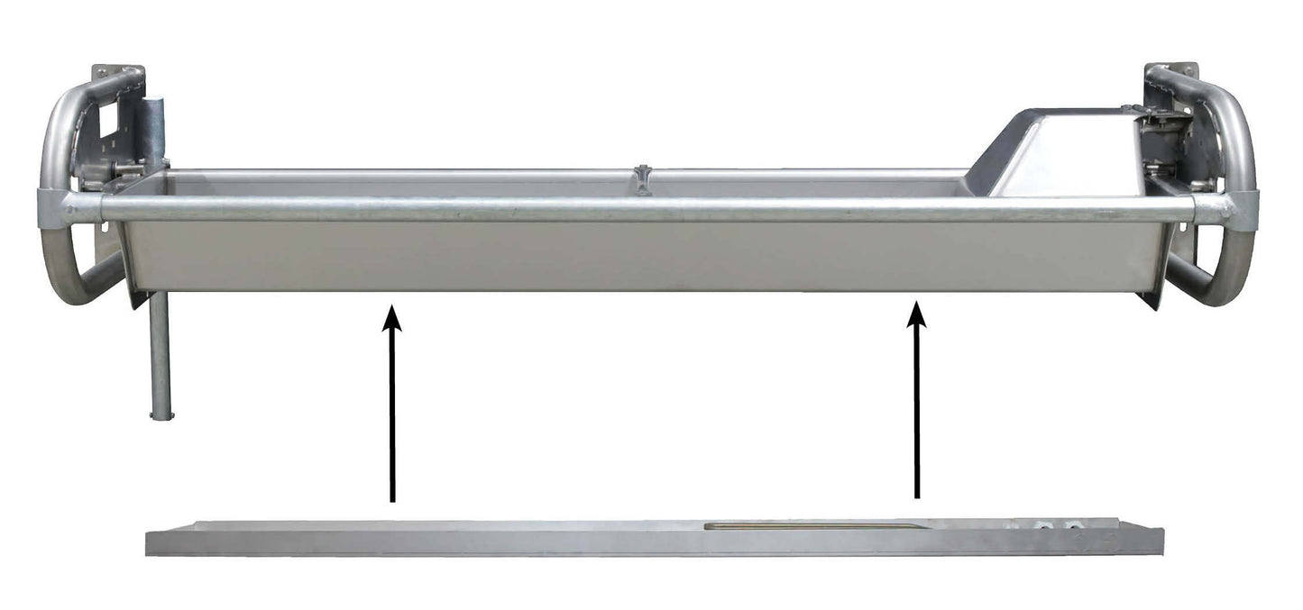 Flachschwenk-Trog, Wandmontage