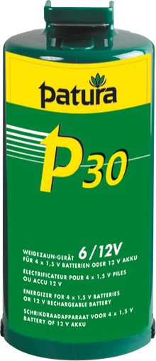 P30, Weidezaun-Gerät für 4 Monozellen oder ext. 12 V Akku