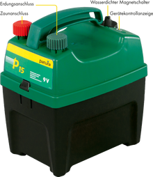 P15, Weidezaun-Gerät für 9 V Batterie