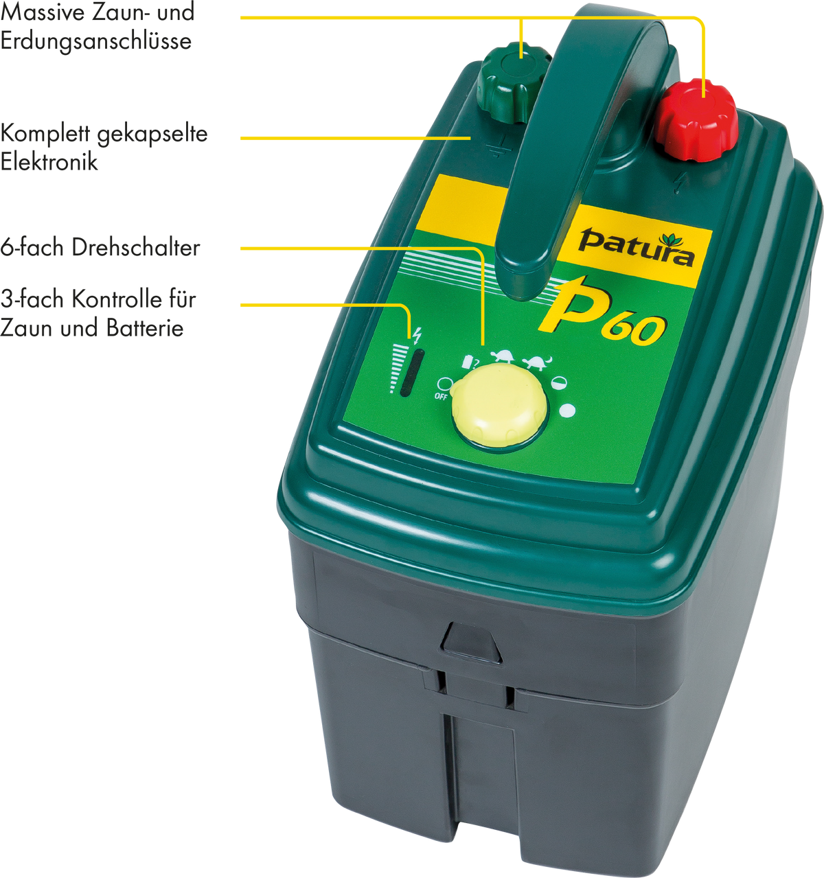 P100, Weidezaun-Gerät für 12 V Akku | PAT-146100 P100, Weidezaun-Gerät für 12 V Akku | PAT-146100