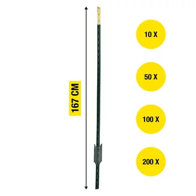 T-Pfosten ECO | Metallpfahl | 1,67 m